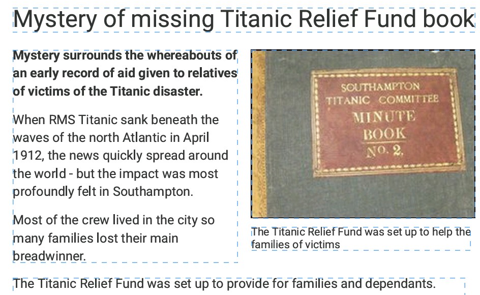 Financial Archive Record